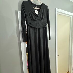 Elegant Black Long Sleeve Dress